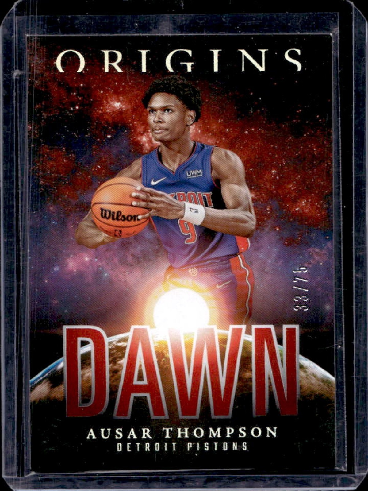 2023-24 Panini Origins Ausar Thompson Dawn Red Rookie RC #/75 Pistons