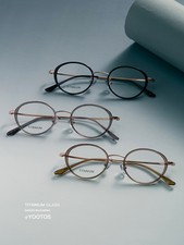 Nerd-style Small Oval Eyeglass Metal Frames Lightweight Unisex Glasses