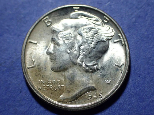 1945 Mercury Dime  BU