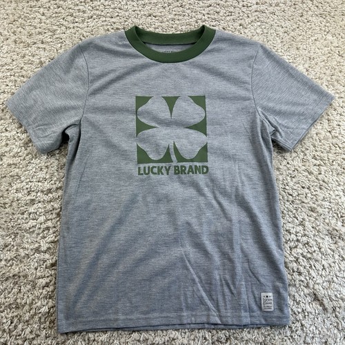 Lucky Brand Jugend Jungen Größe Large 14/16 T-Shirt Kurzarm 4 Blatt Kleeblatt