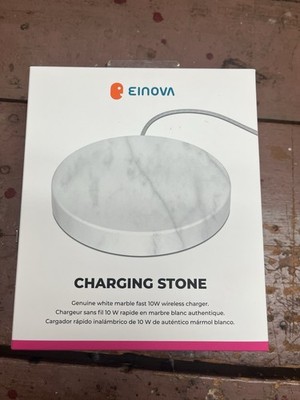 Einova Wireless Charging Stone with 10W Fast Charging White Marble