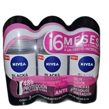 Nivea Roll On for Women Black  White Invisible Clear 50ml 72 Hour Fresh- Pack 3