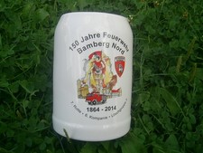 Bier-Krug 150 Jahre Feuerwehr Bamberg Nord 1864-2014