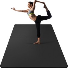 Extra Thick Yoga Mat, 2/5 Inch 10MM , Natural Rubber and TPE Non Slip Yoga Mats