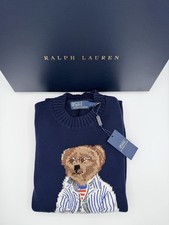 Polo Ralph Lauren Stripes Polo Bear Sweater Women  s Medium