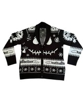 The Nightmare Before Christmas Jack Skellington Cardigan Sweater Size Large