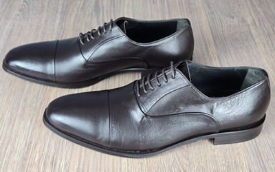 Bruno Magli Mens Maioco dark brown Oxford leather shoes, size 12 1/2 maioco2