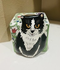 Cats By Nina Tissue Box Cover Vintage EUC