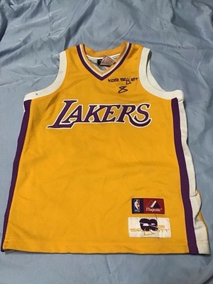 LAKERS ユニフォーム Majestic Hardwood Classics Kobe Bryant #8 Los Angeles Lakers Majestic Graphic Back Jersey
