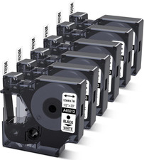 6-Pack Compatible Dymo D1 Label Tape 45013 1/2 Inch X 23 Ft Replace DYMO Label M