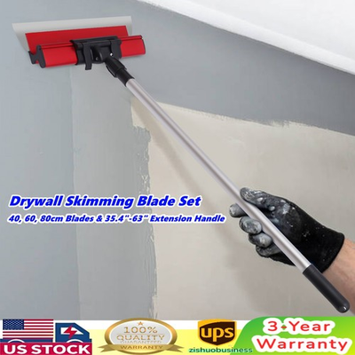 #ad Drywall Plaster Skimming Blade Wall Drywall Mud Finishing Smoothing Tool Kit $75.38