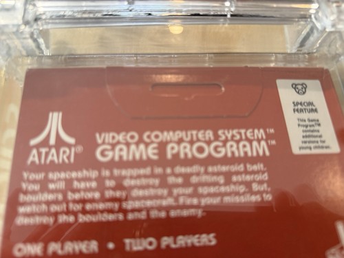 Atari 2600 Asteroids (1981 Red Box Hangtab) WATA 7.5 Sealed - Rare Early Print - Picture 3 of 5