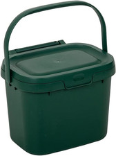 Image of Addis 518250 Everyday Kitchen Food Waste Compost Caddy Bin, 4.5 Litre, Dark Gree