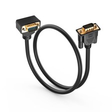 0.5M 90 Degree Down Angle to Straight VGA Cable, M/M, 1080P Full HD Down