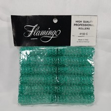 Vintage Morris-Flamingo Hair Roller 12 Made In Italy 4150C Sealed Brush Rollers