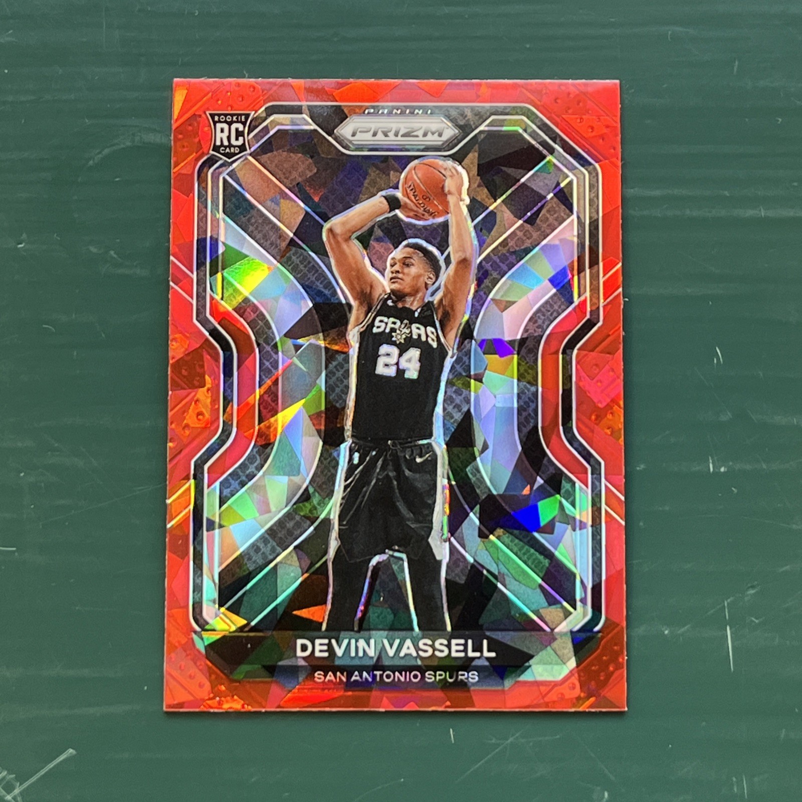 2020-21 Panini Prizm - Red Ice Prizm #252 Devin Vassell  (RC)