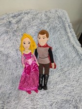 Disney Aurora Sleeping Beauty And Prince Philip Plush Set 18 Inches Tall.