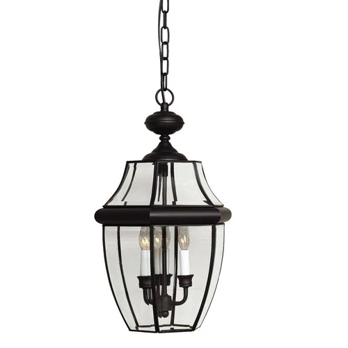 Quoizel NY1179 Newbury 3 Light 13"W Outdoor Pendant Lantern - Black - Picture 2 of 3