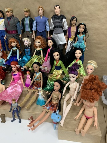 Enorme Lote Muñecas Disney Príncipe Princesa Sirena Congelada Mulan Alladin Pocahontas - Imagen 5 de 20