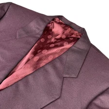 VTG Holland & Sherry x Tom James Men's Double Breasted Blazer Purple • USA • 48R