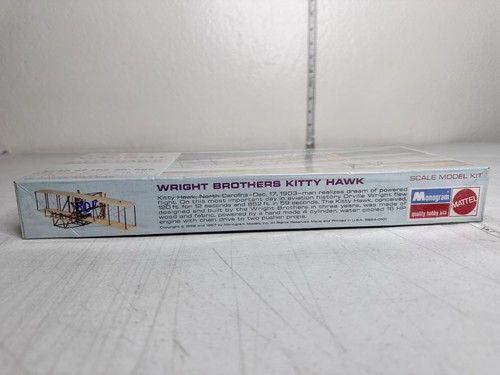 Monogram Wright Brothers Kitty Hawk Model Kit 1960s Mattel Sealed NEW Vintage - Foto 2 di 5