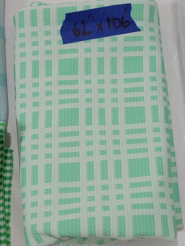 Vintage Karo Kariert Stoff Nähstoff Baumwolle Synthetik 6 Stück Grün Blau - Bild 5 von 10