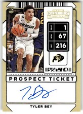 2020 Panini Contenders Draft Picks Tyler Bey #71 Auto