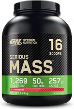 Optimum Nutrition Serious Mass Strawberry Protein Powder 2.73kg High Calorie Wei 18.21 per kilo