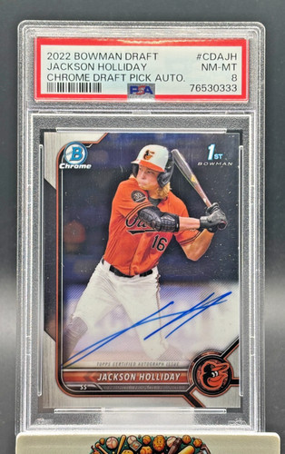 2022 Bowman Draft Chrome Jackson Holliday #CDA-JH PSA 8 Orioles