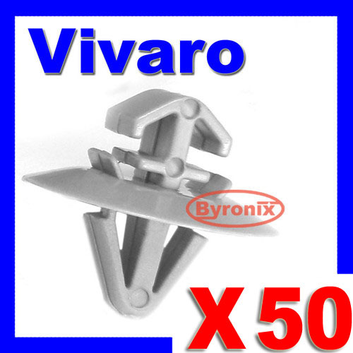 VAUXHALL VIVARO SIDE DOOR MOULDING TRIM CLIPS EXTERIOR PANEL GREY PLASTIC X 50 - Picture 1 of 1