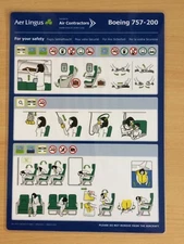 Aer Lingus B757-200 Passenger Safety Card