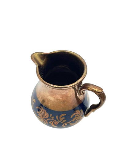Crema de cobre brillo antigua pintada a mano hecha en Inglaterra 3,5 pulgadas de alto - Imagen 3 de 7