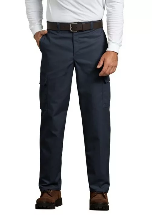 Dickies Mens Flex Cargo Pants Size 42X32 Blue Industrial Work