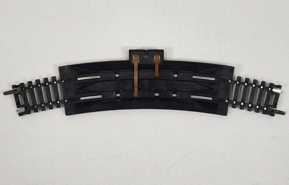 Tyco HO Scale Black 18" R Rerailer Terminal Steel Track #25671 Hong Kong - Image 2 of 3