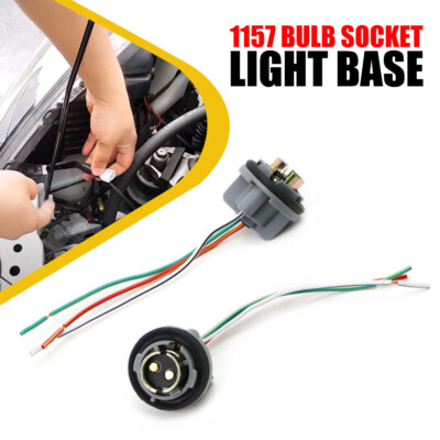 Two Harness Stop Brake Light Bulb Plug Repair Socket Wire Pigtail ...