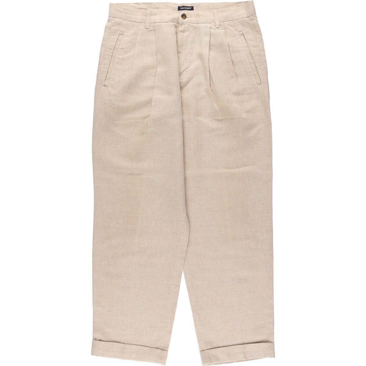 90'S DOCKERS KHAKIS Linen x Cotton Two-pleat Linen Pants