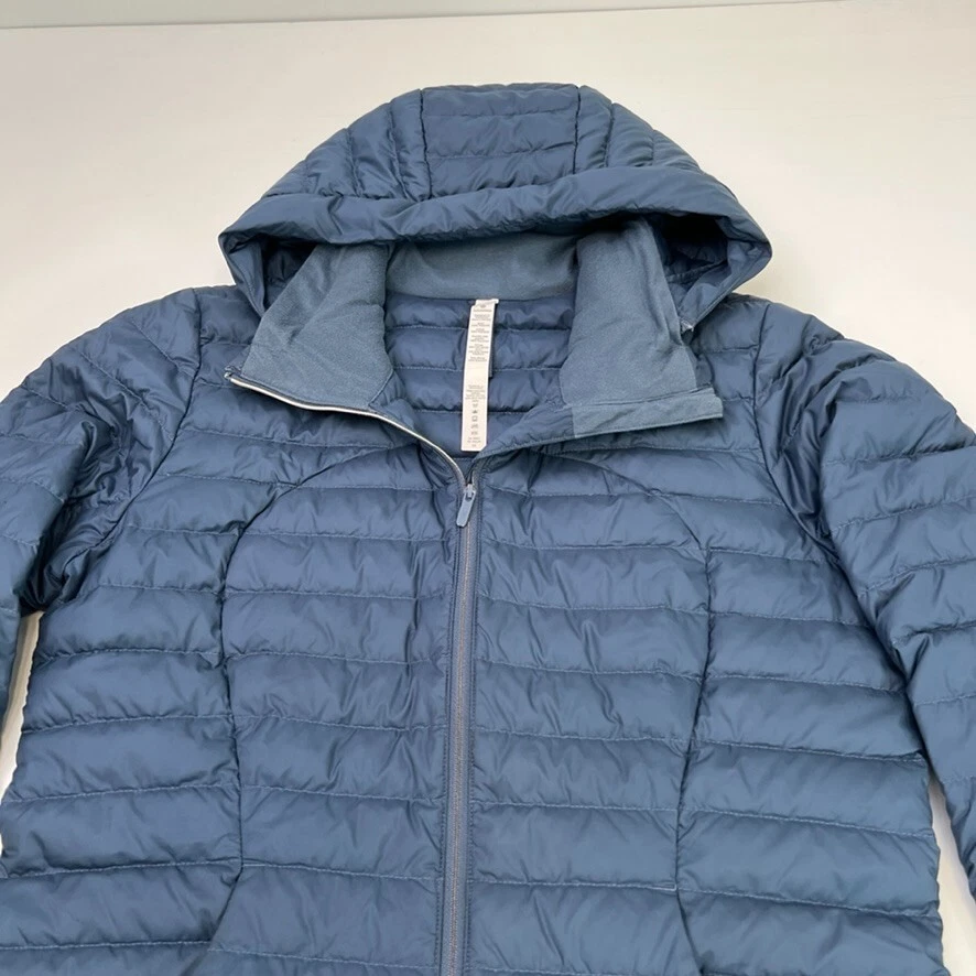 Chaqueta Lululemon Mujer 10 Plumón de Ganso Puffer Edredón Capucha Embalable Cremallera Abrigo Core Ex Foto 2 de 4