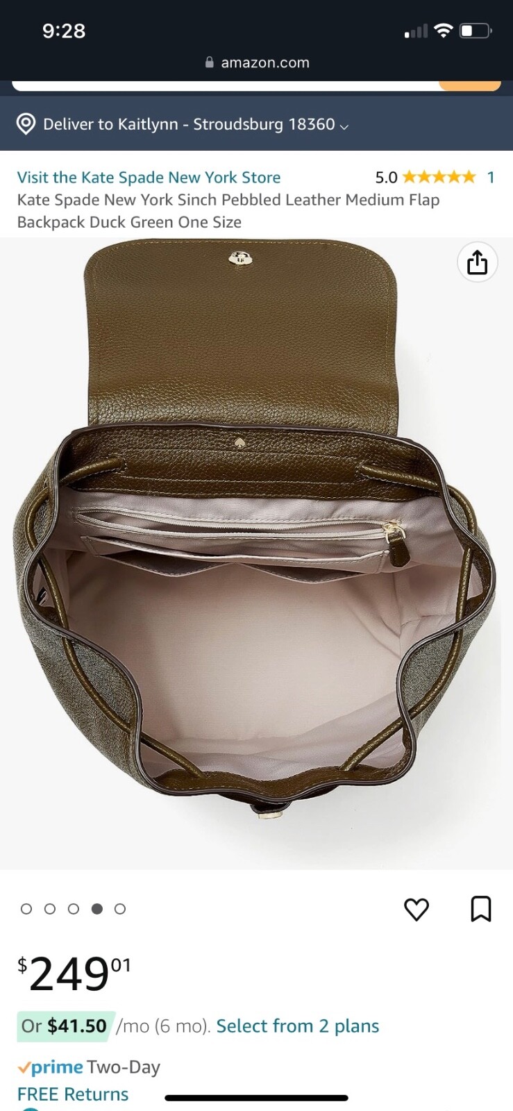 kate spade backpack - image 1