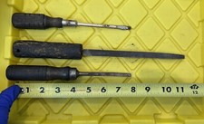 Vintage Mac/cornwell Tools 8-12&rdquo; Flat Head Wood Handle Screwdriver, File +1