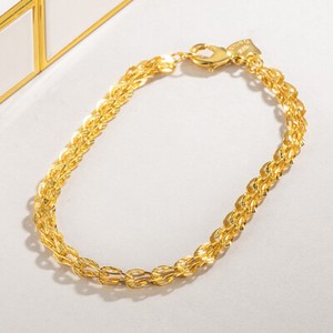 Authentic Phoenix Chain Bracelet Phoenix Tail Chain 925 Sterling Silver w/24K Gold-Plated