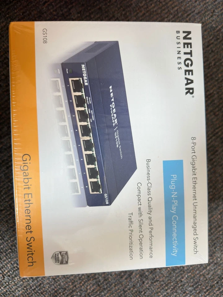 NETGEAR ProSafe plus Gs108e v2 8-port Ethernet Switch, Top Zustand 