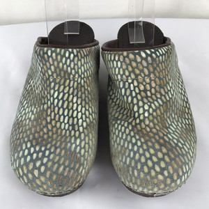 snake print clogs