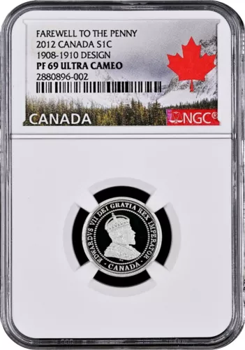 2012 1c Farewell to the Penny - Pure Silver Limited Edition 5 - NGC Graded Coin