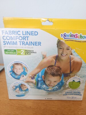 SwimSchool Fabric Lined Comfort Swim Trainer by Blue OS 30-50 lb Level 2 NEW
