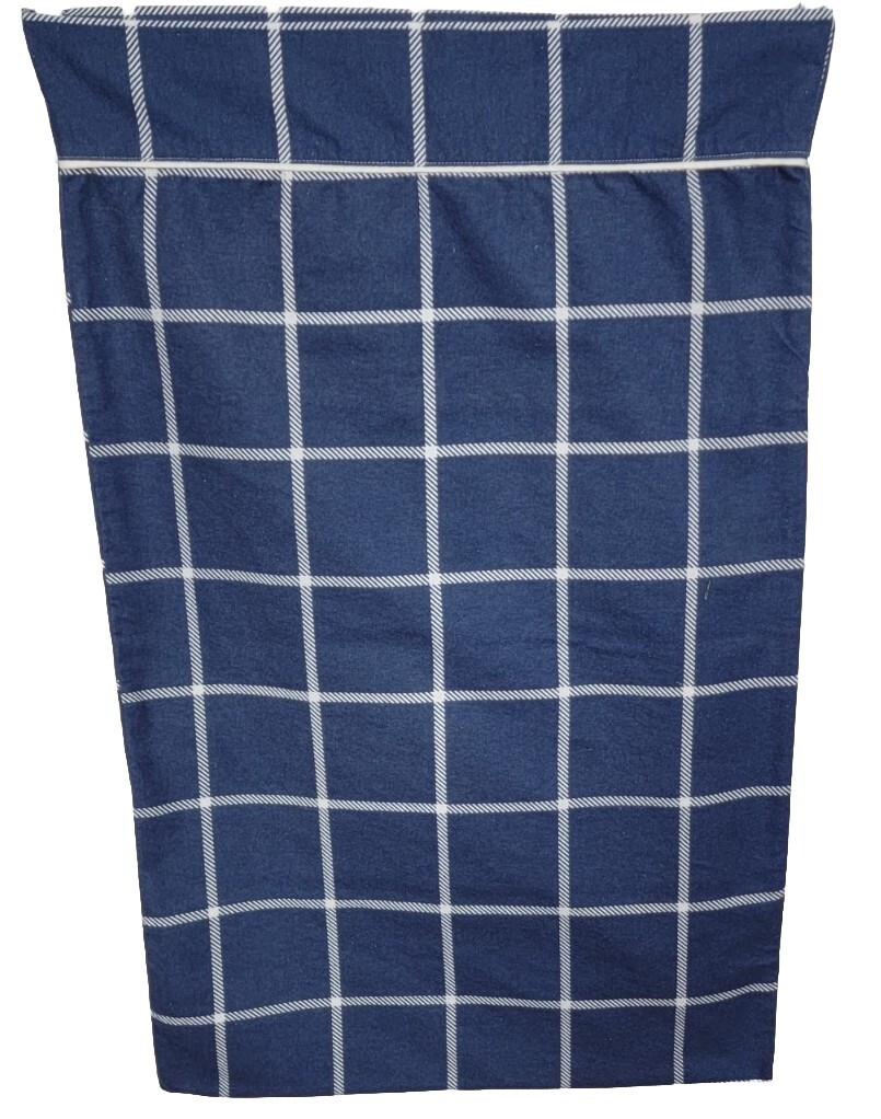 2 Blue&white Plaid Flannel Pillowcases. 20 X 30 Stan/queen 5 In Pillow
