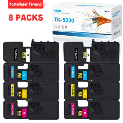 8x XXL Toner Kompatibel Kyocera TK-5230 P5021CDN P5021CDW M5521CDN M5521CDW