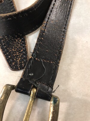 Versace Belt Medusa Womens Hand Made Mexican Black Leather Belt Size 10 main image 1