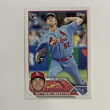 2023 Topps Series 1 Rookie Baseball Card #52 Matthew Liberatore Cardinals. rookie card picture