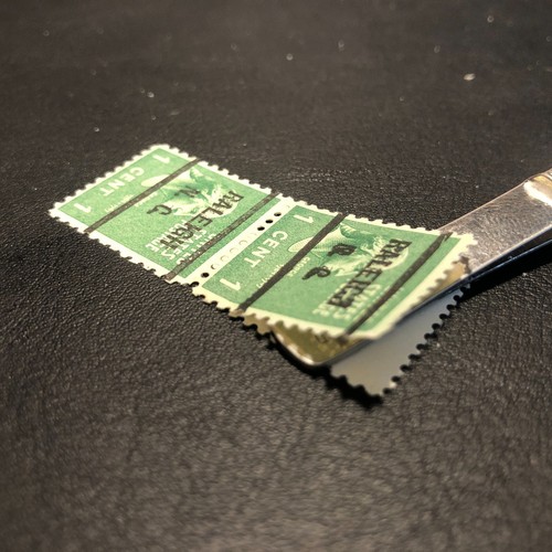 US Stamps: EFO; 1c 1938 Prexy #804 Pair; Splice, Double Paper; Raleigh NC Precan
