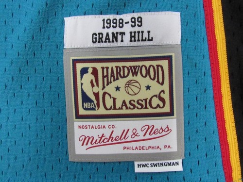 1998-99 Grant Hill #33 Detroit Pistons Mens Mitchell & Ness Swingman Jersey $130 - Picture 6 of 11